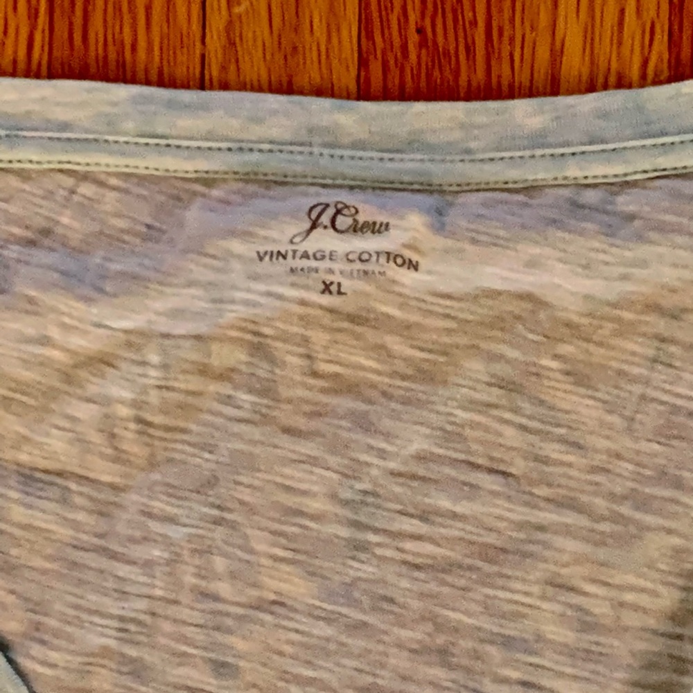 J Crew “vintage cotton” shirt XL heathery green women’s - Picture 9 of 10